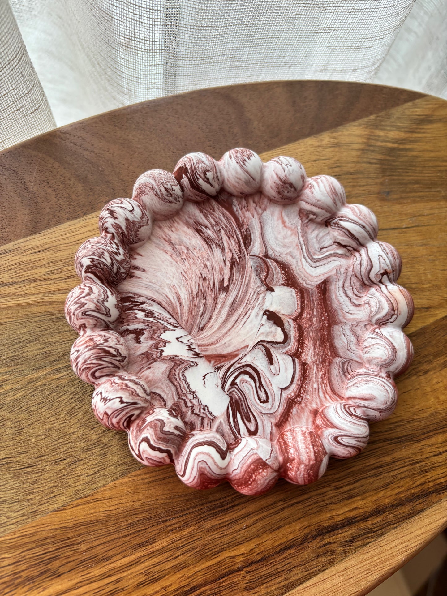 Plateau Bubble Rond marbré Sunday in Bed